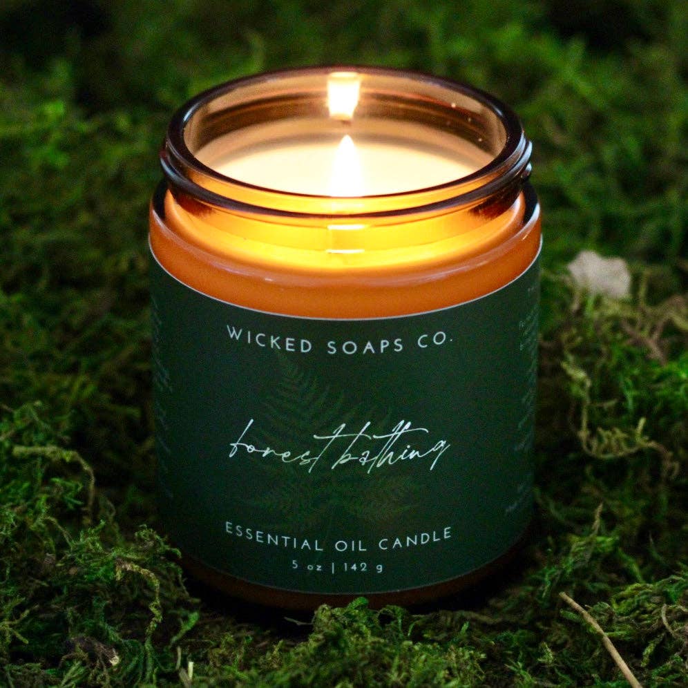 Wicked Soaps Co. – wholesale Jar/filled candle – Forest Bathing Essential Oil Candle | Soy Wax Candle4
