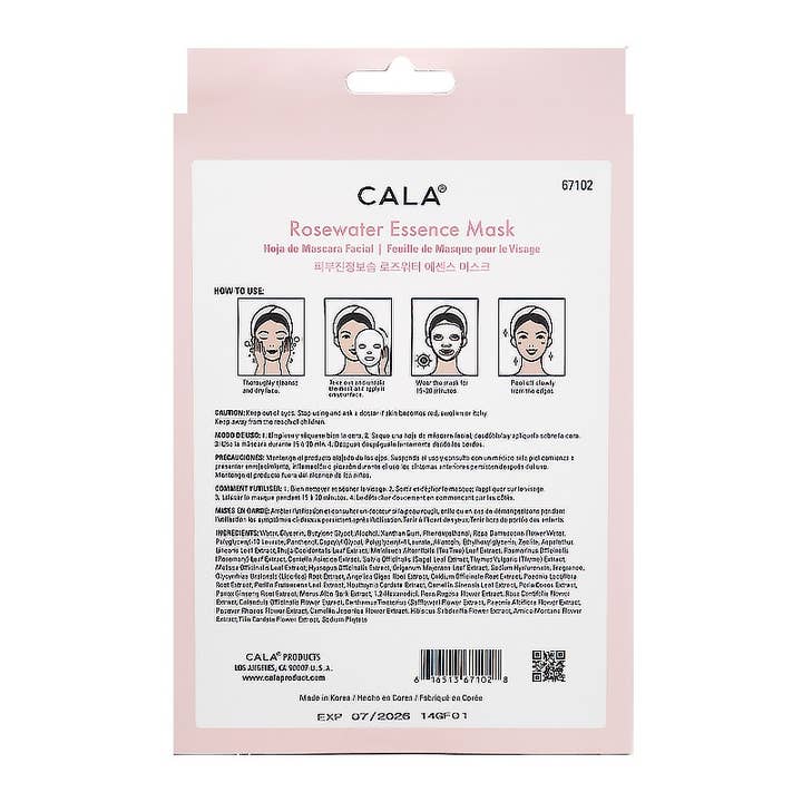 PINEAPPLE Beauty – Máscara facial por atacado – CALA 67102 Máscara Facial de 5 Folhas Rosewater - 6 conjuntos3