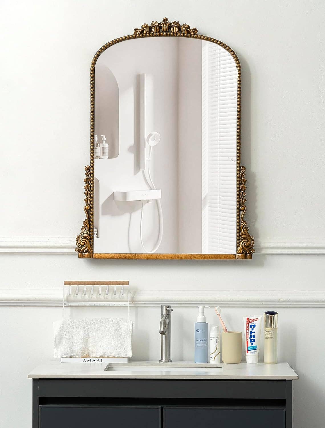 Antique Gold Baroque Wall Mirror 31.5 Inch By 23.6 Inch for wholesale on Faire7