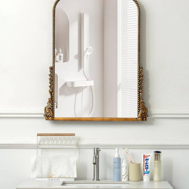 Antique Gold Baroque Wall Mirror 31.5 Inch By 23.6 Inch for wholesale on Faire7