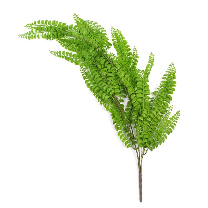 Designer Plants - Wholesale Artificial Plant - Artificial Dark Green Hanging Button Fern Plant 31" UV Resistant