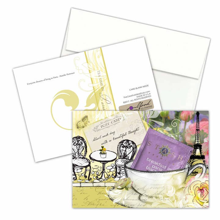TEA GREETING Card with REAL TEA BAG - Beautiful Thought for wholesale by The Creative Idea Shop