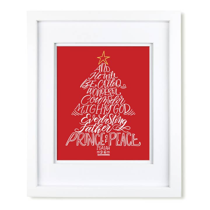 "Wonderful Counselor" scripture art print for wholesale by Krystal Whitten Studio