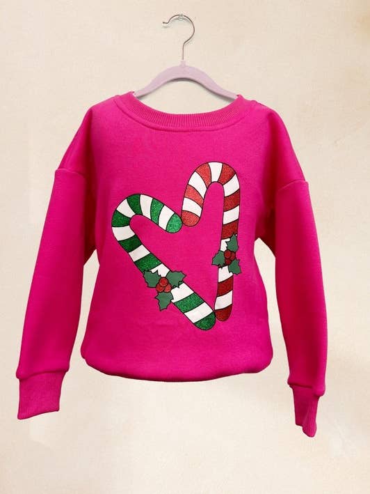 Kids Christmas Candy Cane Sweatshirts for wholesale by Oddi
