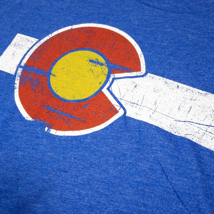 YoColorado - Wholesale Screen Printed T-Shirt - Unisex - T-Shirt - Unisex Classic Colorado Flag Royal Blue