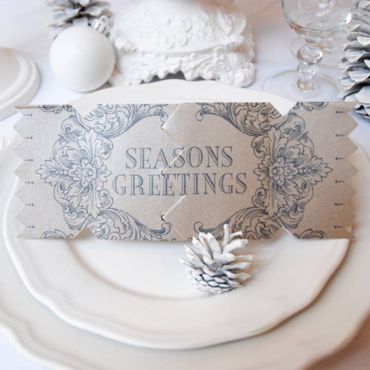 Seasons Greetings Carte Cracker Noir pour la vente par My Design Collections