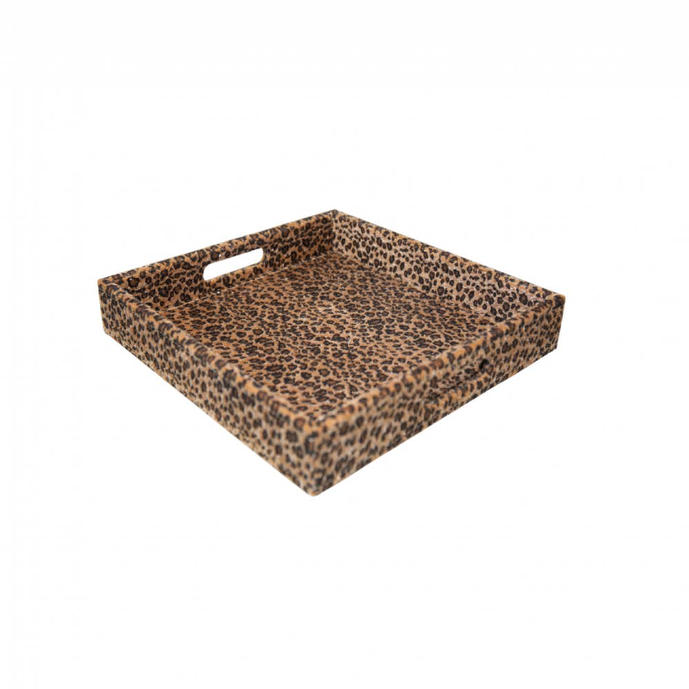 AULICA - Wholesale Serving Tray - Leopard square tray 30x30x4.5cm