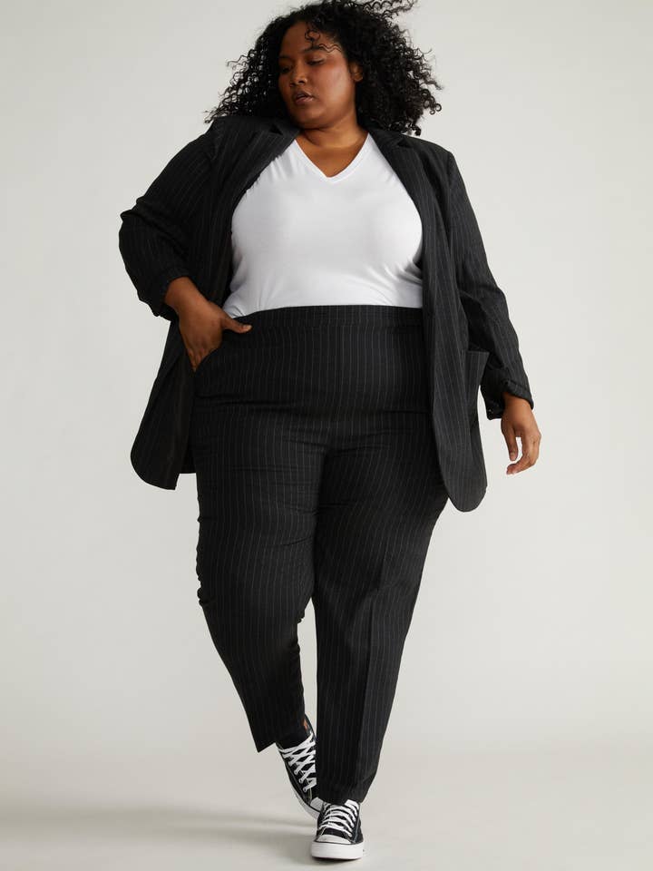 The Pinstripe Pant - Graphite for wholesale by Universal Standard