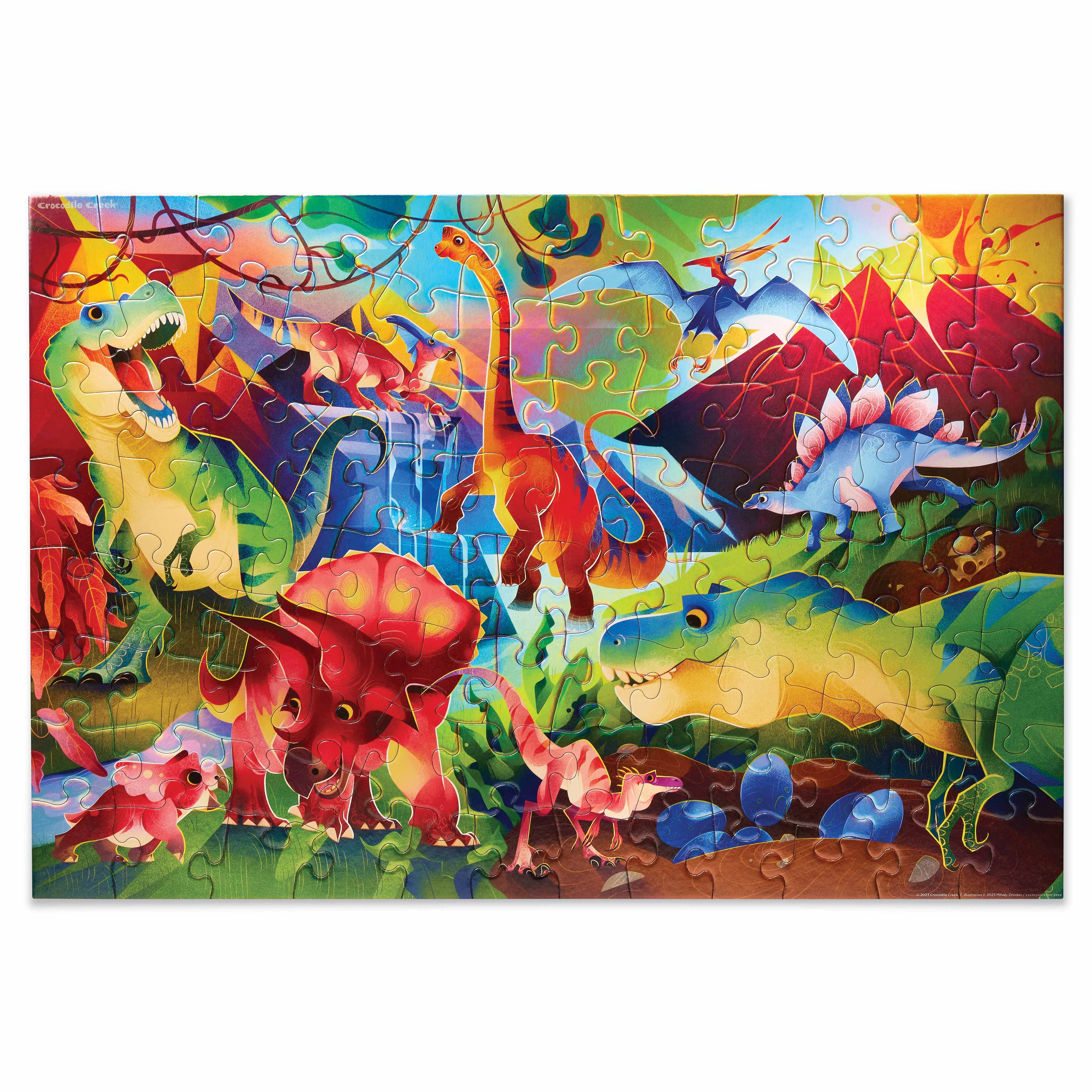Crocodile Creek - Wholesale Puzzle - Kids - Holographic Puzzle 100 pc - Dinosaur World2
