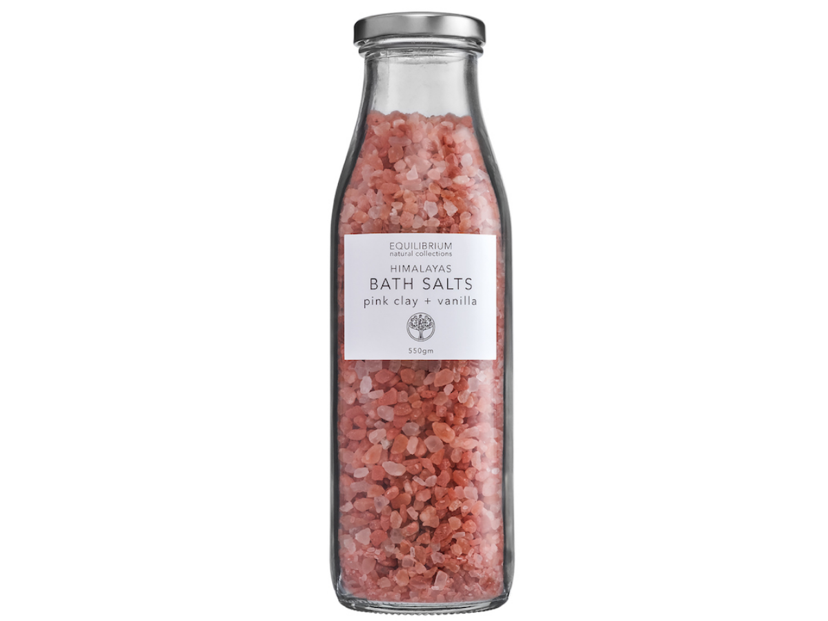 Equilibrium Natural Collections - Wholesale Bath Salts - NATURAL BATH SALT HIMALAYAS PINK CLAY + VANILLA 550G0