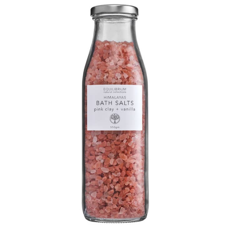 Equilibrium Natural Collections - Wholesale Bath salts - NATURAL BATH SALT HIMALAYAS PINK CLAY + VANILLA 550G0