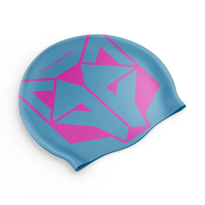 Hellblau/Fluo Pink Badekappe für den Großhandel von OTSO