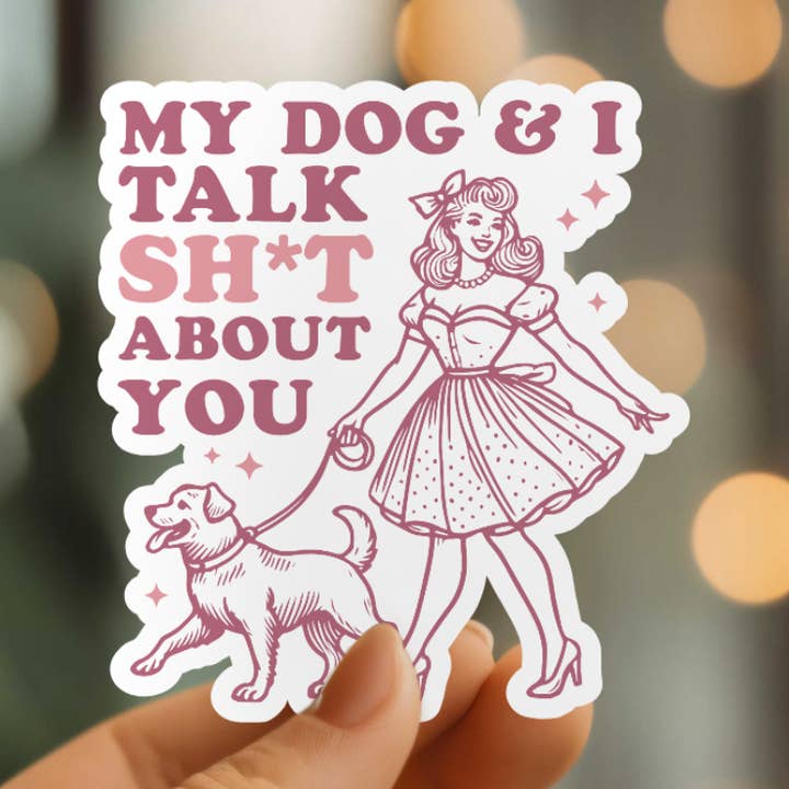 Adesivo in vinile Funny Dog per la vendita all'ingrosso da parte di Mystical Monkey Toes