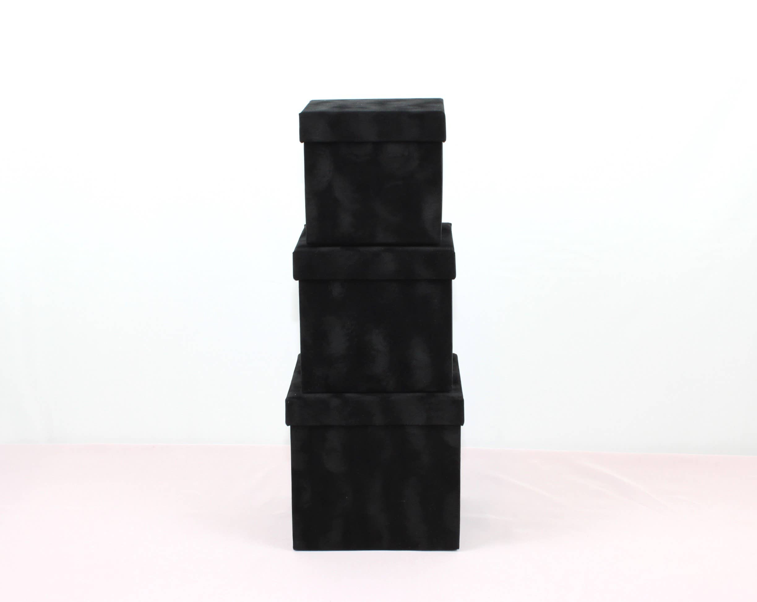 Elegant Design Supply – Caixa decorativa por atacado – Caixa de chapéu de flor quadrada Velvet Cube com Tampa16