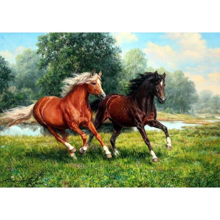 Diamond Painting Kit Galloping Horses DE7145 for wholesale by RTO&Collection D'Art (RTO Baltic OU)