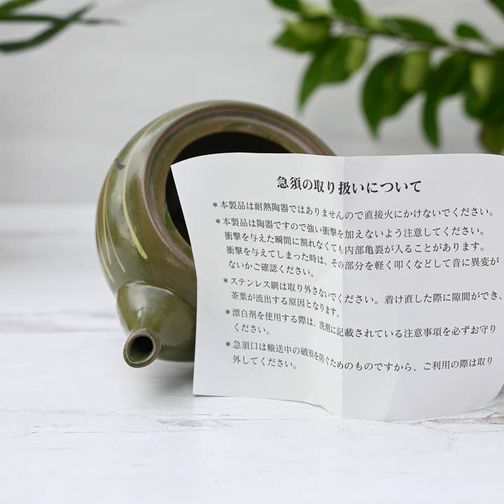 Aprikalife - Wholesale Tea Pot - Japanese Handmade Flowered Teapot with Strainer - 12 fl oz