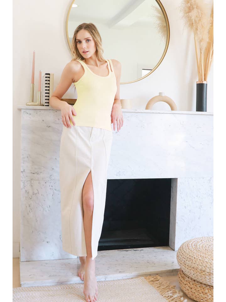 NIKIBIKI – Großhandel Tanktop – Damen – NS8212 - Geripptes Tanktop mit Doppelriemen8