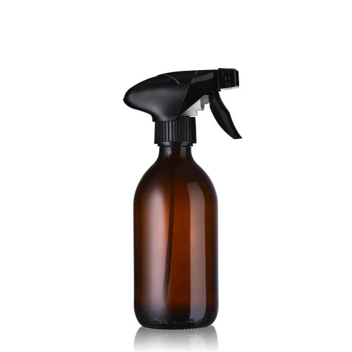 Little Pots - Wholesale Spray Bottle - Refillable amber glass bottle with black trigger spray