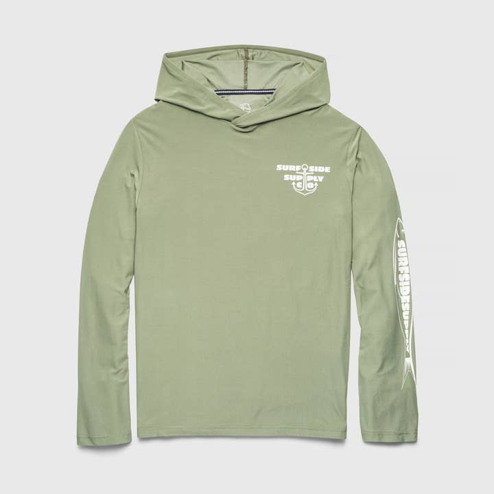 Tide l/s UPF 50 Anchor Graphic Hoodie for wholesale by SURFSIDESUPPLY