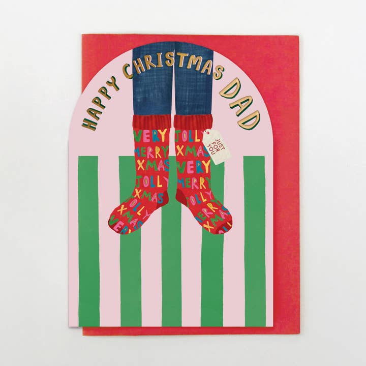 YULE26 - Dad Christmas Socks for wholesale by Stop the Clock Design
