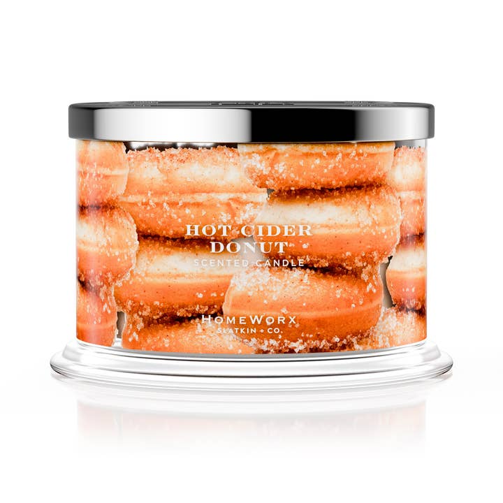 Hot Cider Donut 4-wick Candle for wholesale by HomeWorx by Slatkin + Co.