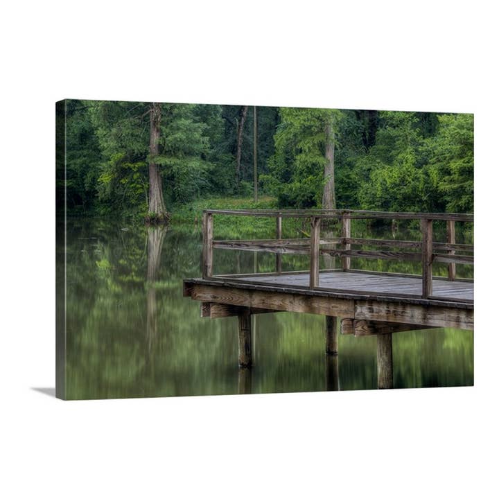 Alligator Lake Dock Nature Photography Canvas Art for wholesale by Nature's Vista Photography