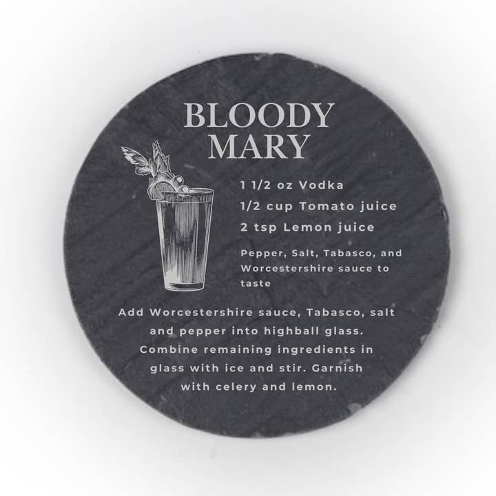 Nautically Northern - Wholesale Coasters - Classic Cocktail Recipe Coasters | Wood & Slate Bar Coasters20