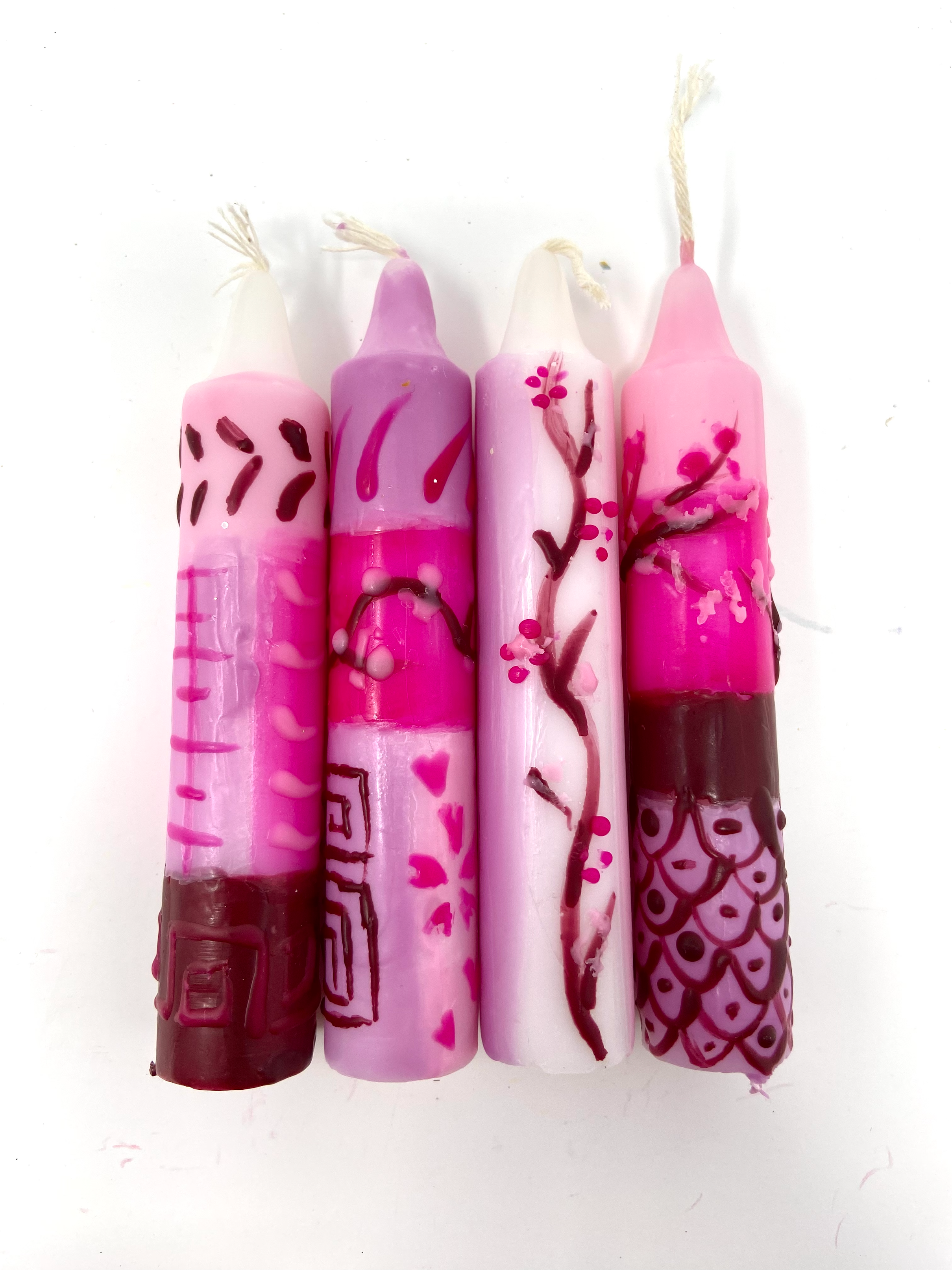 Averfelt – Vela/castiçal cónico por atacado – Jantar Japonês Colorido/Velas Shabbat Tper Pintadas à Mão1