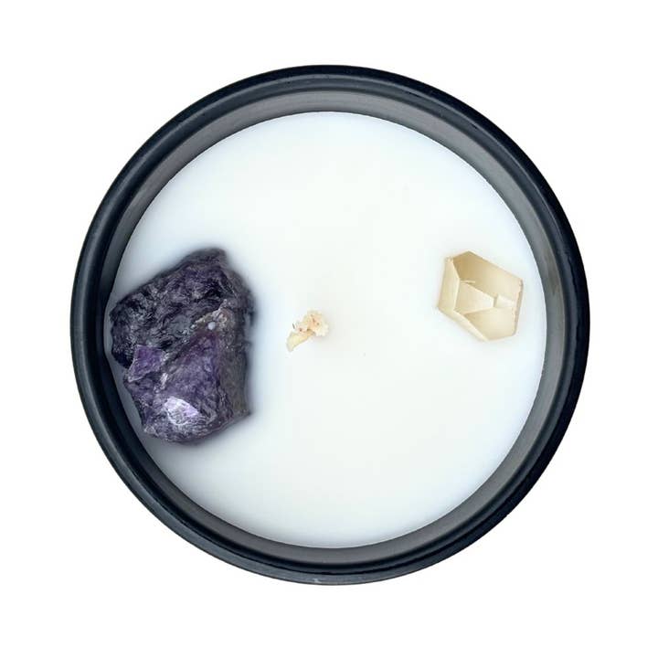Earths Elements Wholesale - Wholesale Jar/Filled Candle - Crystal Candle, Hamsa - pack of 6