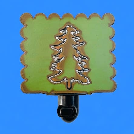 Tree Nightlight lodge casa lago cabaña recuerdo amante de la naturaleza para venta al por mayor de Iron Jewel