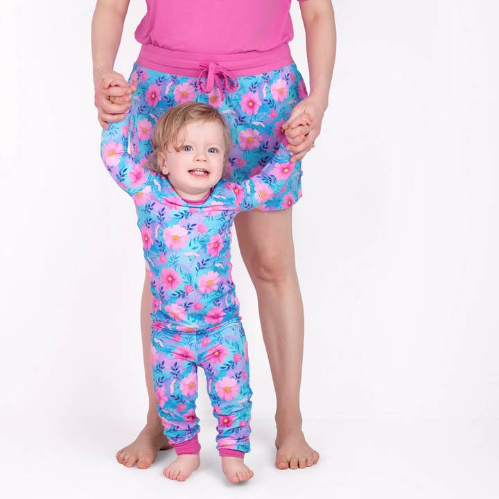 Dreamy Cosmos | Two-Piece Bamboo Long Sleeve Toddler & Kids Pajamas for wholesale by Little Popp Crew