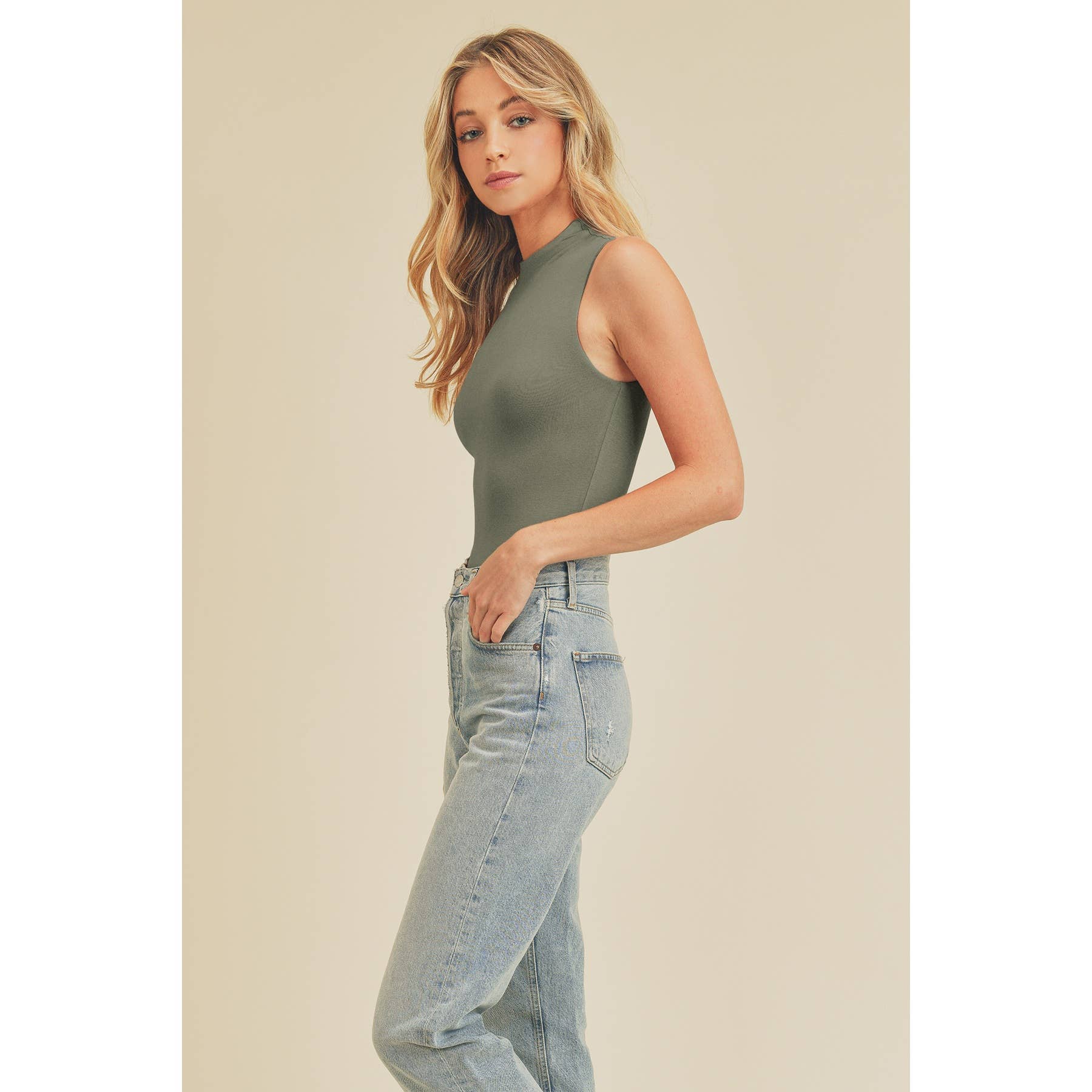 Dress Forum - Wholesale Bodysuit - Women's - FT7388 Mock Neck Bodysuit0