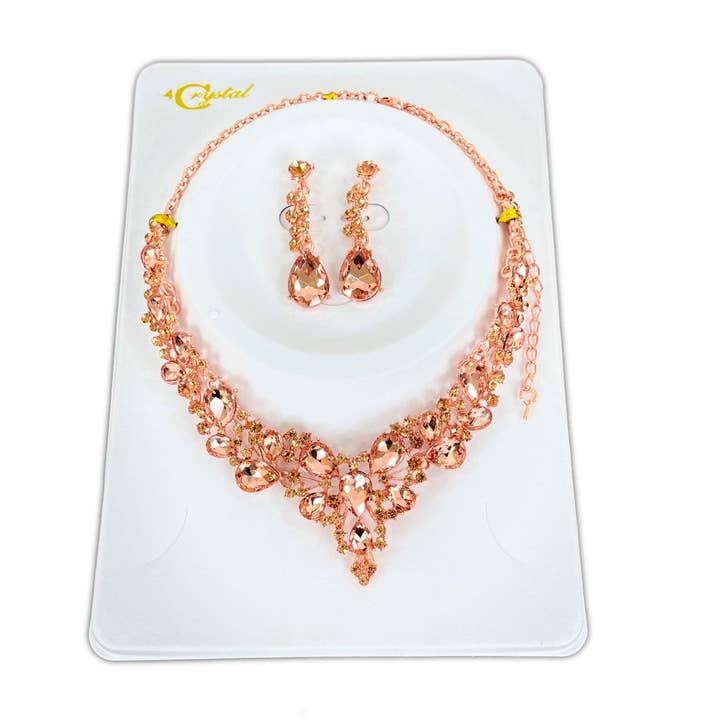 Set Collana e Orecchini di Cristallo FJN364 (1PC) per la vendita all'ingrosso da parte di TAPA fashion