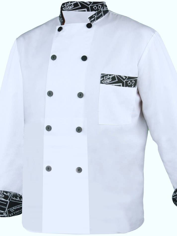 Kokkejakke med vintryk 1084 for engroshandel hos Confecciones J. Garcia