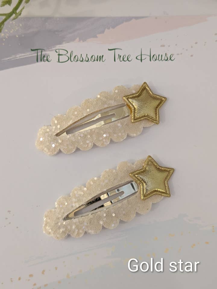 Ganchos de cabelo de primavera com brilho e napa por atacado de The Blossom Tree House