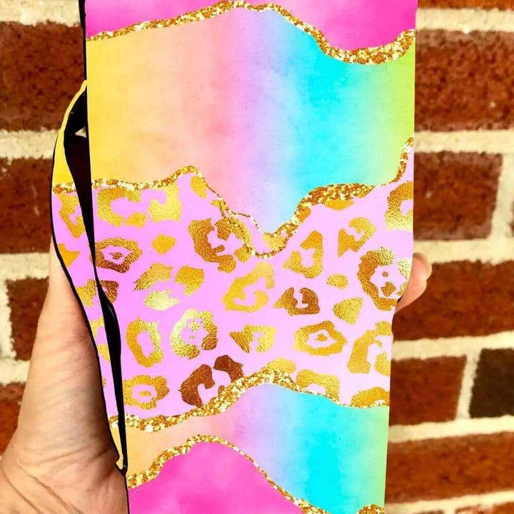 Sip Sleeves ~ Insulated Cup Sleeves and Drink Accessories - Wholesale Drink Huggers & Koozies - 20 OZ Watercolor Leopard Insulated Cup Cover Sleeve1
