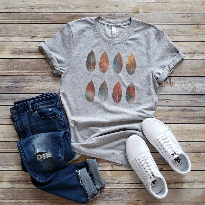 LEAVES TEE | FALL | SIZES XS-2XL for wholesale by Loopty Loo Designs