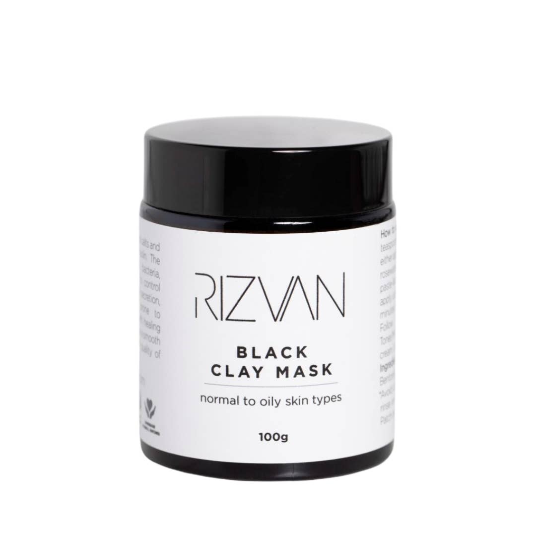 Rizvan - Wholesale Skincare face mask - Black Clay Face Mask for Normal to Oily Skin 100g
