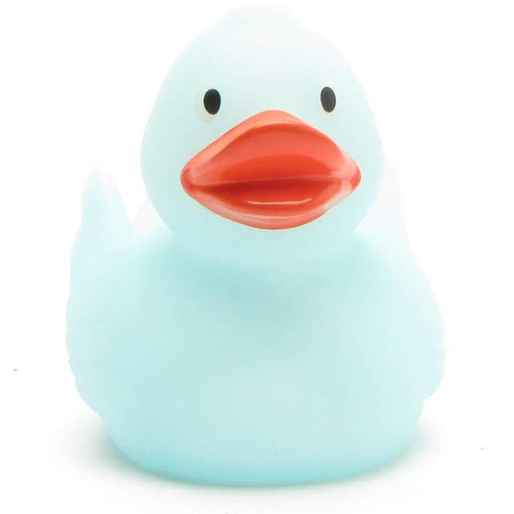 Duckshop – Brinquedo de banho - Bebé por atacado – Pato de Borracha Azul que Brilha no Escuro2