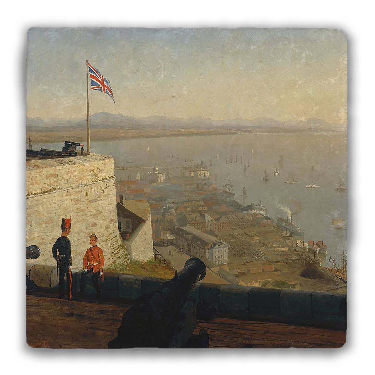 Nelson Gifts Wholesale - Wholesale Coasters - "St. Lawrence River from the Citadel" Tumbled Stone Coaster0