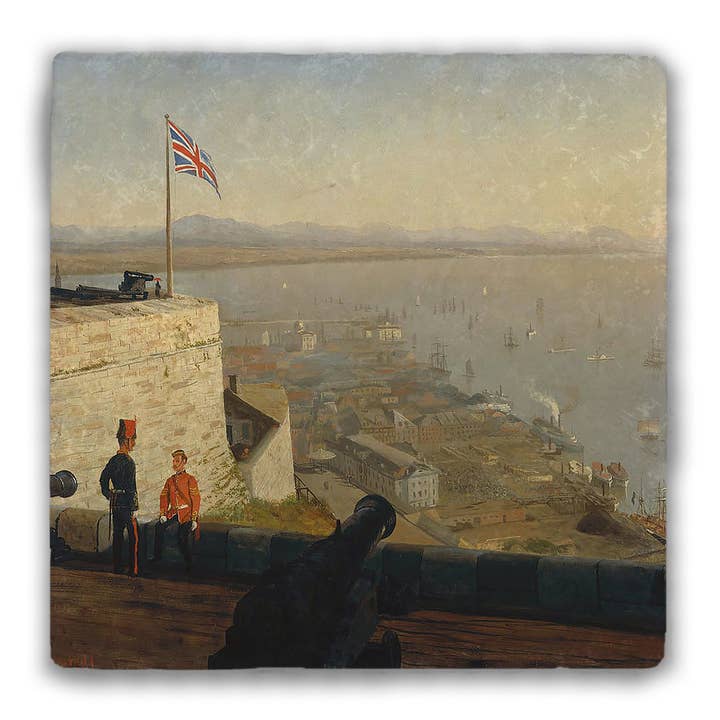 Nelson Gifts Wholesale - Wholesale Coasters - "St. Lawrence River from the Citadel" Tumbled Stone Coaster