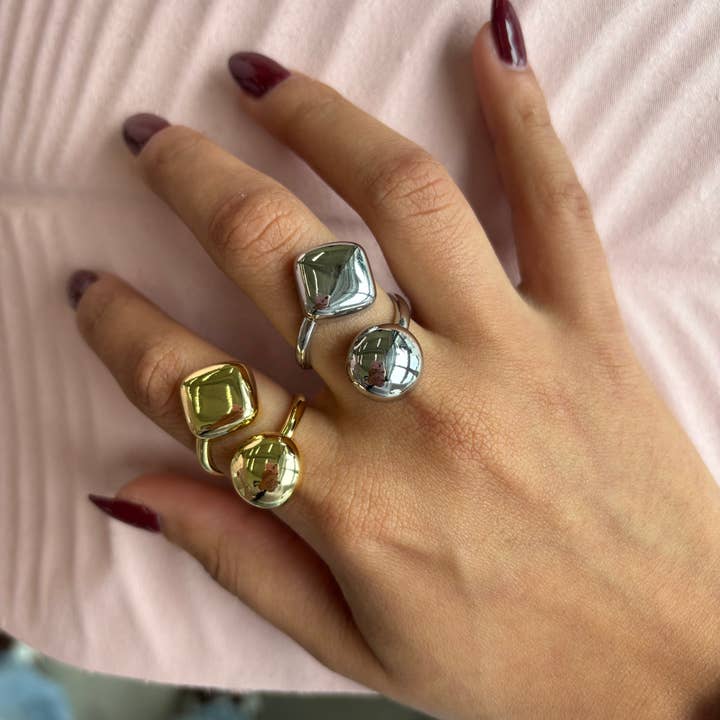 Geometriska ringar för wholesale av E ACCESORIES JEWERLY