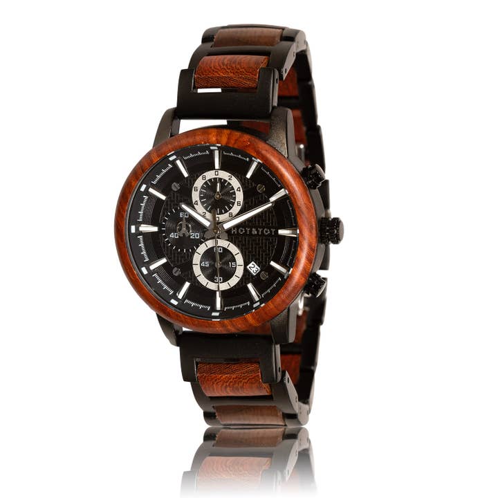 GOVERNOR | Wood watch for men | Chronographs | Silver for wholesale by HOT&TOT