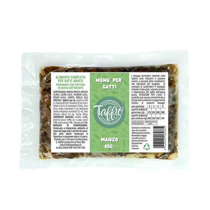 Cat - Vacuum-Packed Pouch Menu - Beef 85g for wholesale by TAFFIO PET FOOD