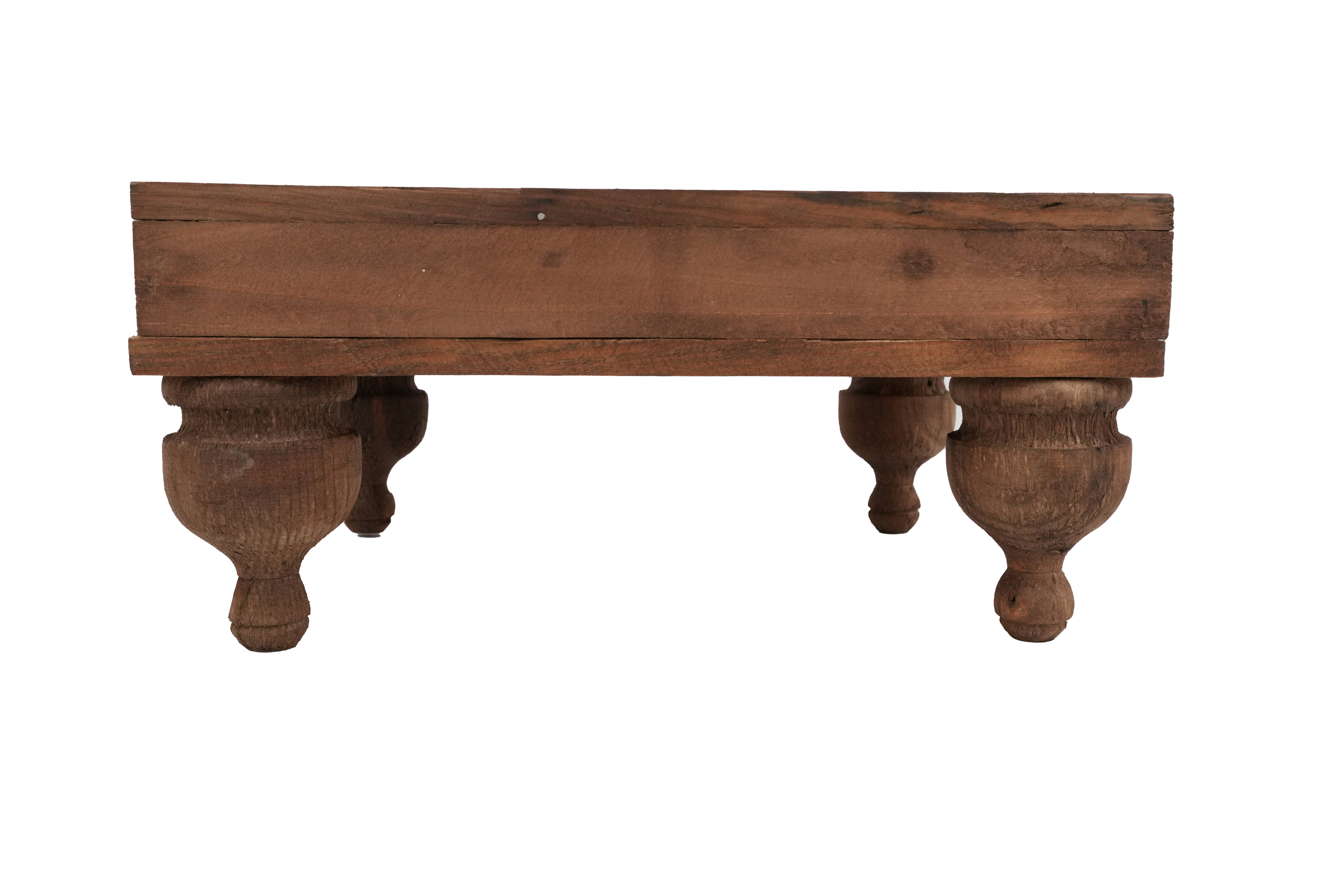 My Amigos Imports - Wholesale Side Table - Greer Table-Display-Reclaimed Wood-14x12 inches-Waxed-Greer1