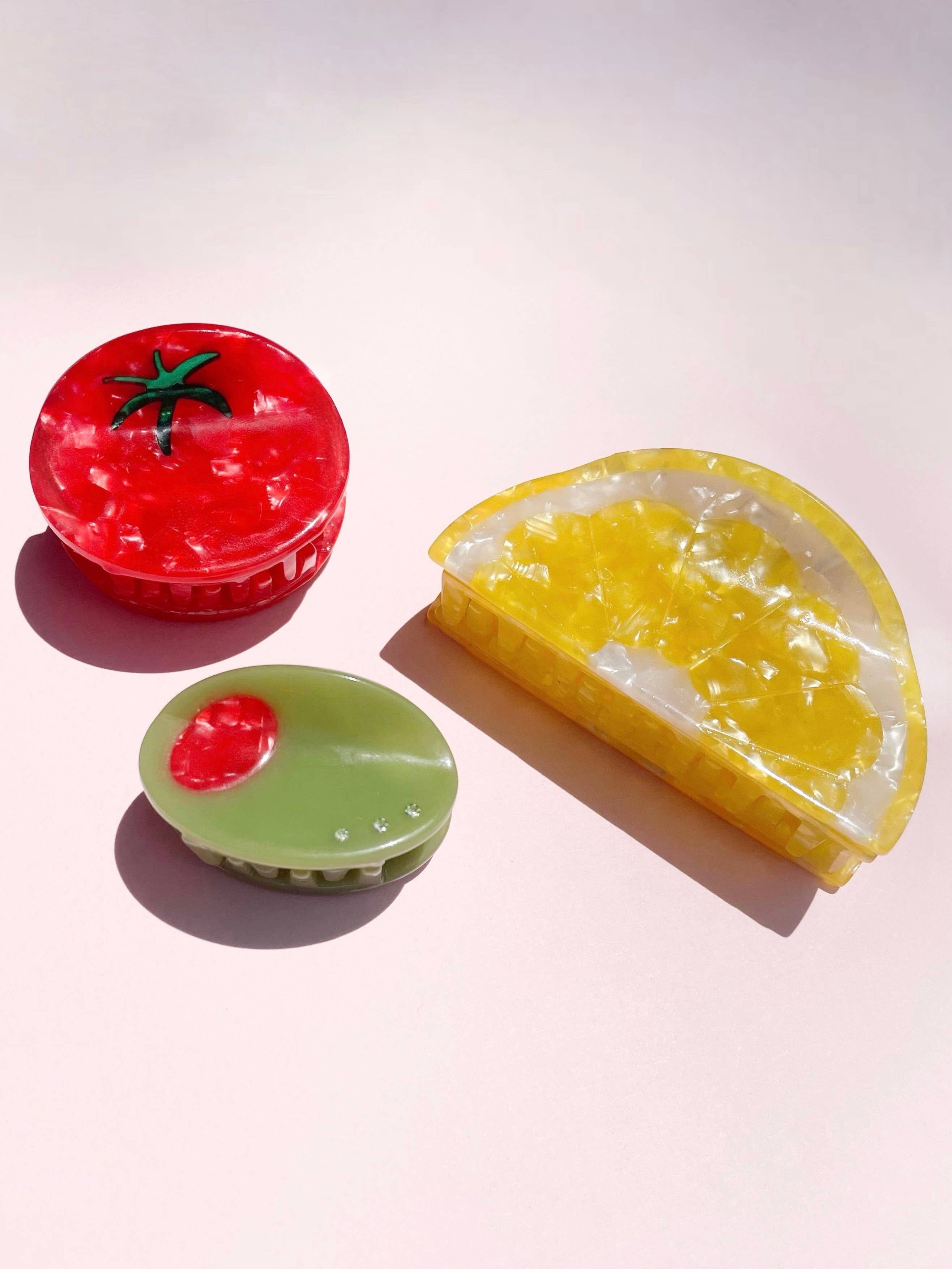 Line & Co - Vendita all'ingrosso Fermaglio per capelli - Donna - Molletta per capelli a forma di pomodoro in acetato di cellulosa4