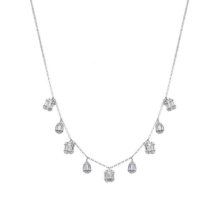 Luxenter - Wholesale Pendant/Charm Necklace - Collar Luxenter de Plata de Ley 925 y Circonita Brillante acabado en rodio - Feihud