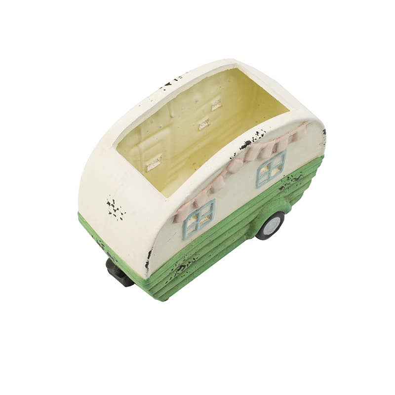 A&B Home Group Inc. - Wholesale Plant Pot - 8.5x4x6" Crm Camper Planter,Wh/Gr 6EA/CTN4