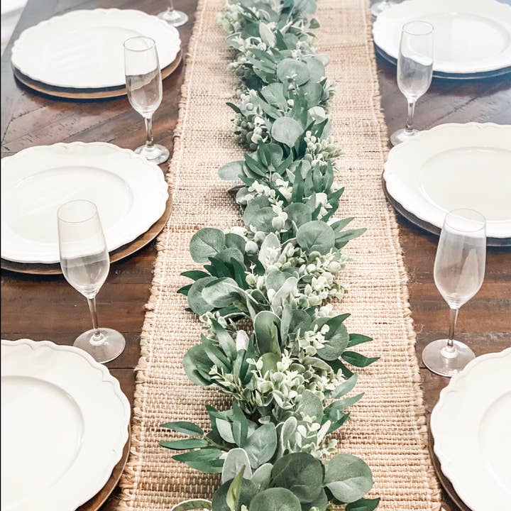 Journey Decor - Wholesale Bunting/garland - Artificial Eucalyptus Greenery Garland10