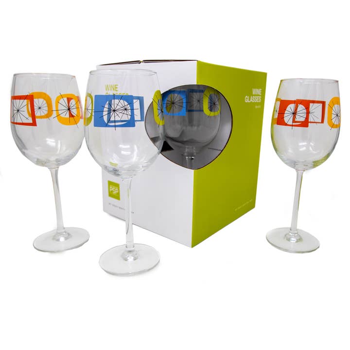 Atomic Wine Glasses - Set of 4 for wholesale by Destination PSP